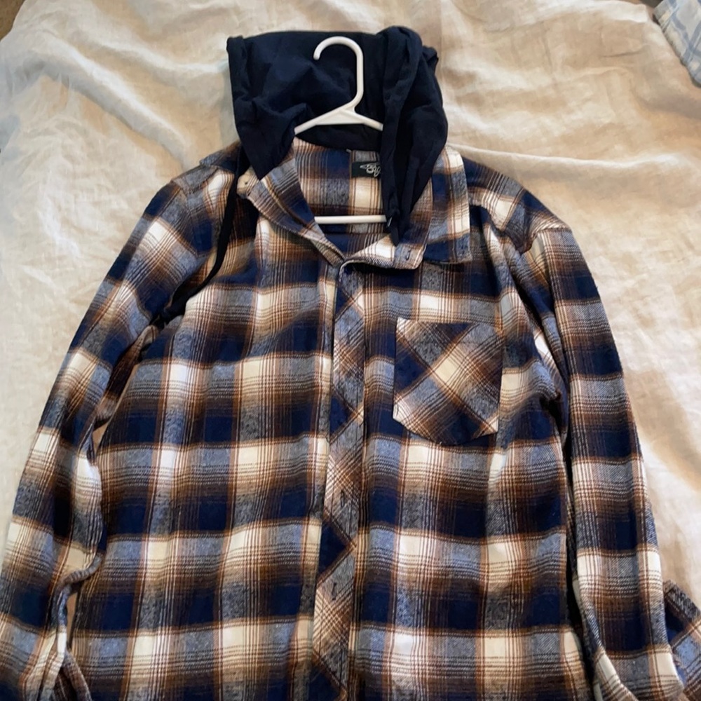 hooded flannel